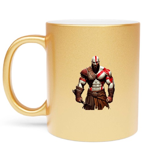iconic Kratos, the God of War Metallic Mugs