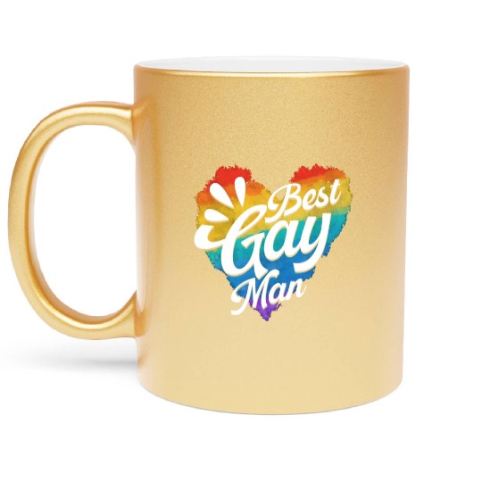 Gay Rights Rainbow Pride Month LGBTQ Gay Pride Metallic Mugs