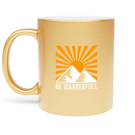Wanderfull Hiker Mountain fan Wanderlust Mountains Metallic Mugs