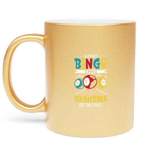 Bingo Card Game Grandma Bingo Player Bingo Cards Metallic Mugs