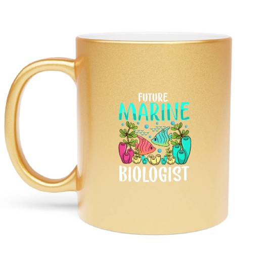 Ocean Biology Funny Kids Children Future Marine Bi Metallic Mugs