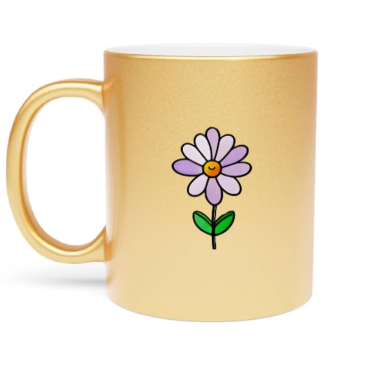 Lavender Flower Art Metallic Mugs