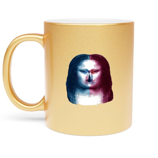 Monalisa Concept Leonardo Da Vinci Metallic Mugs