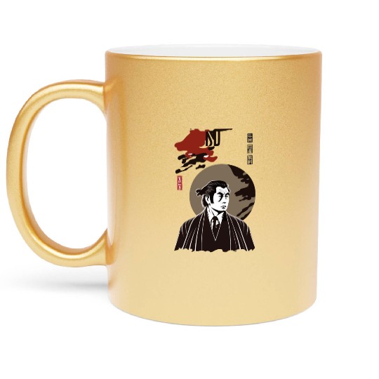 Japan Retro Yakuza Character Metallic Mugs