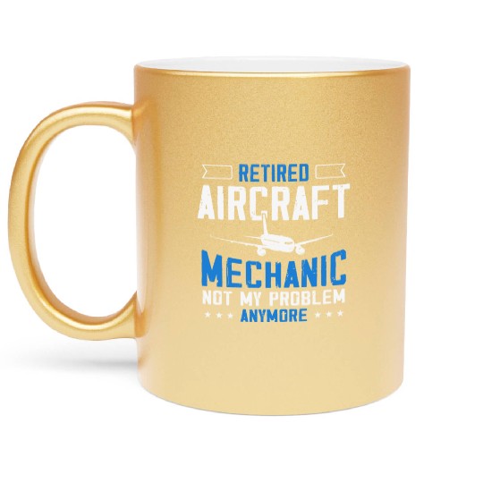 Aircraft Mechanic, airplane mechanic Metallic Mugs