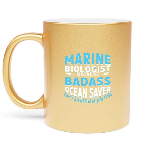 Save Nature Oceans Day Earth Day Marine Biologist Metallic Mugs