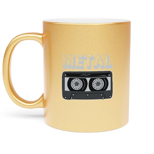 Metal Cassette Radio Metallic Mugs
