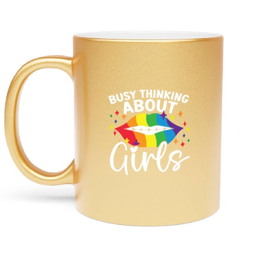Gay Rights Rainbow Pride Month LGBTQ Pride Parade Metallic Mugs