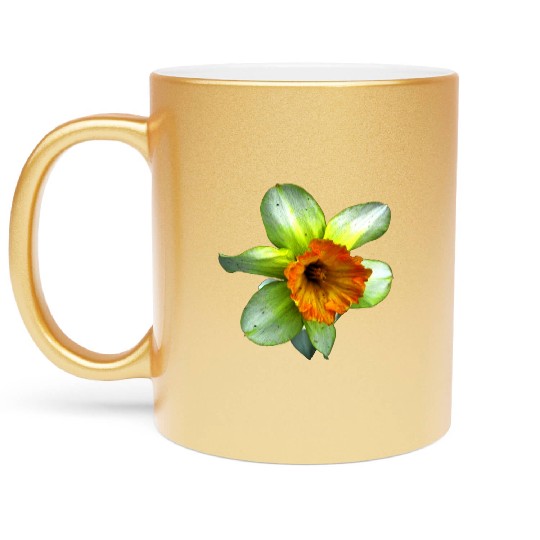 Blooming spring daffodil Metallic Mugs