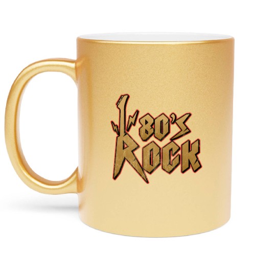 80s Rock Music Genre Eighties Vibe Retro Musician Metallic Mugs