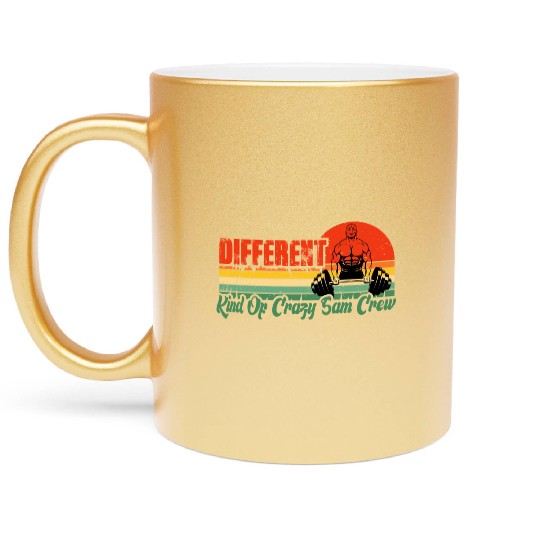 Workout Squad 5 AM Crew For Funny Gym Saying Retro Metallic Mugs