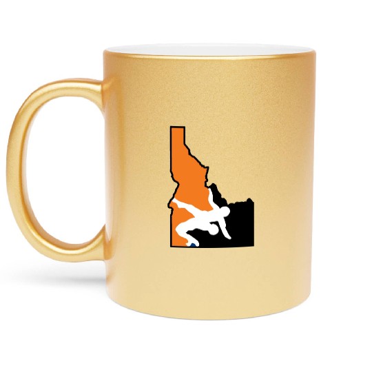 Idaho Wrestling (State Colors) Metallic Mugs
