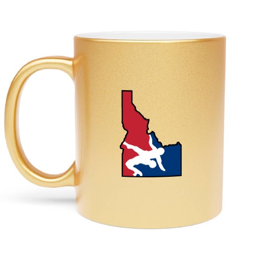 Idaho Wrestling (USA Colors) Metallic Mugs