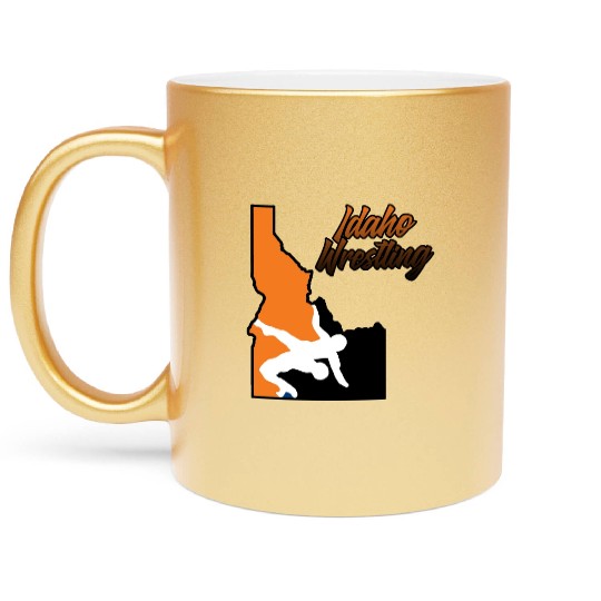 Idaho Wrestling (State Colors) Metallic Mugs