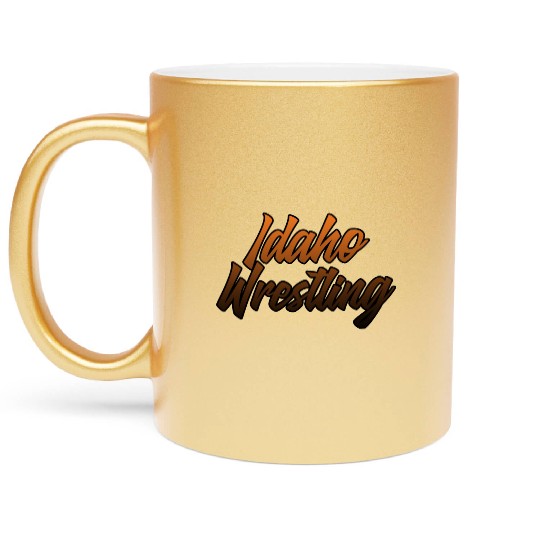 Idaho Wrestling (State Colors) Metallic Mugs