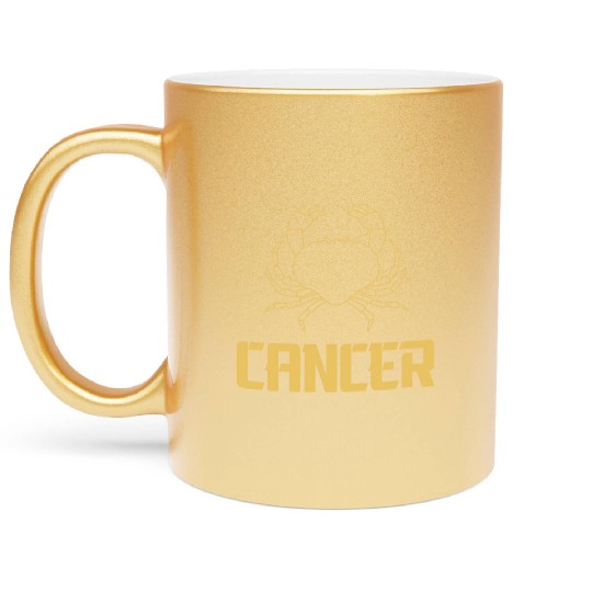 Cancer Zodiac Sign, astrology design, the crab Metallic Mugs