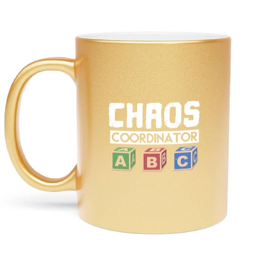 Chaos Coordinator Teacher Metallic Mugs