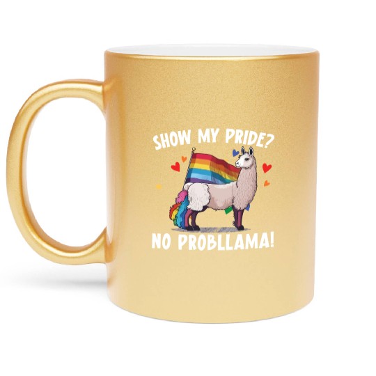 Gay Rights Rainbow Pride Month LGBTQ Gay Pride Metallic Mugs