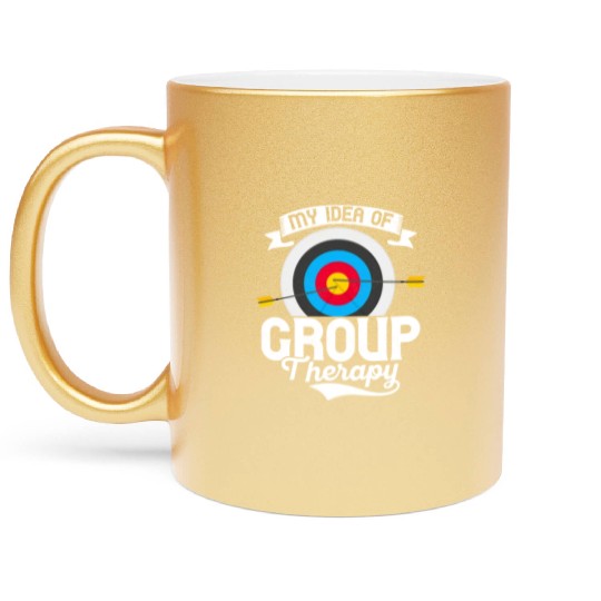 My Idea Of Group Therapy Bow & Arrows Target Arche Metallic Mugs