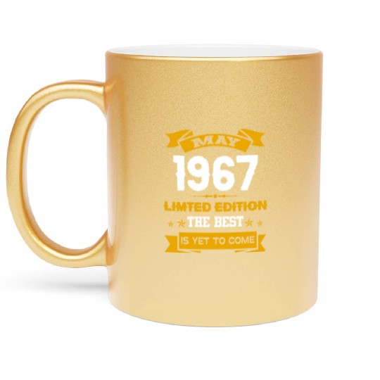 May 1967 Birthday Surprise Metallic Mugs