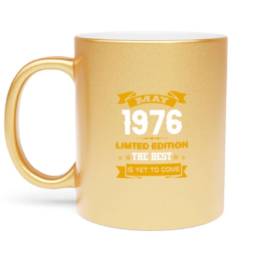 May 1976 Birthday Surprise Metallic Mugs