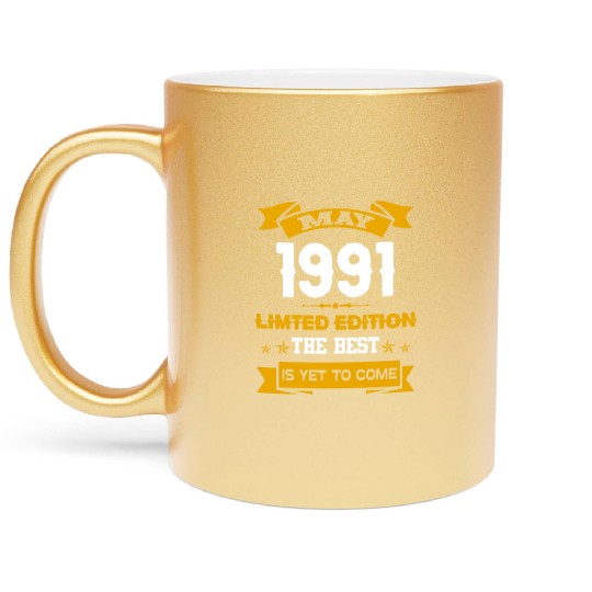 May 1991 Birthday Surprise Metallic Mugs