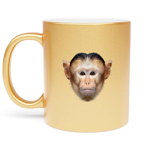 Capuchin Monkey Face Metallic Mugs