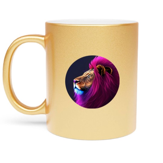 Flowing Lion Colors Metallic Mugs