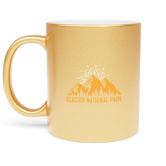 Glacier National Park Mountaineers Mountain lover Metallic Mugs