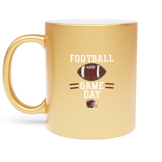 Football Game Day - Football Metallic Mugs