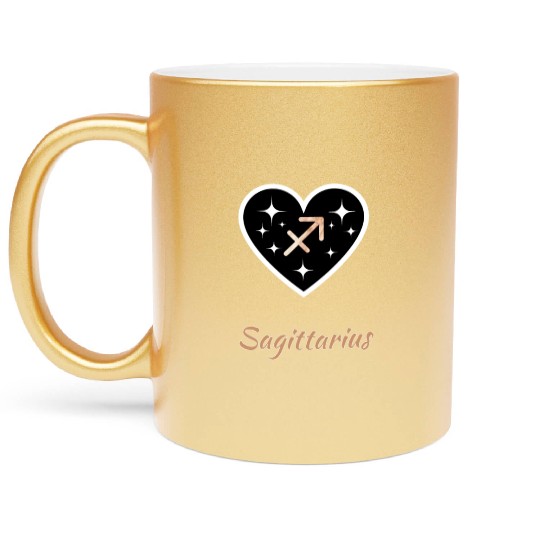 Sagittarius zodiac sign, astrology, sun, birthday Metallic Mugs