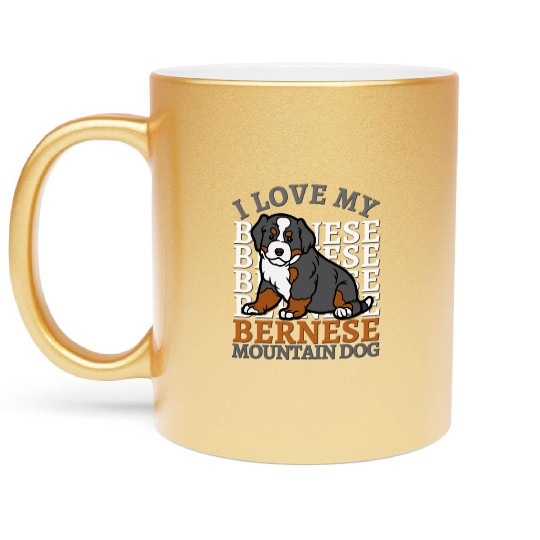 Bernese Mountain Dog. Best mom of Bernese Mountain Metallic Mugs