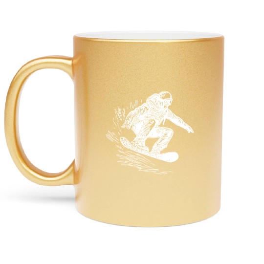 Snowboarding Jump Style Crass Snowboard Move Metallic Mugs
