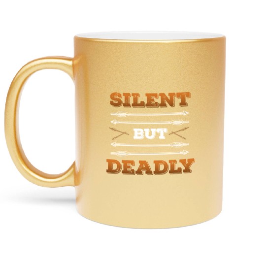 Bow Hunting Arrow and Archery Quote Design Archery Metallic Mugs