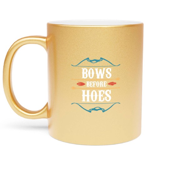Bow Hunting Arrow and Archery Quote Design Archery Metallic Mugs