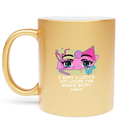 Work a Little the Whole Shift Funny Anime Lover Hu Metallic Mugs