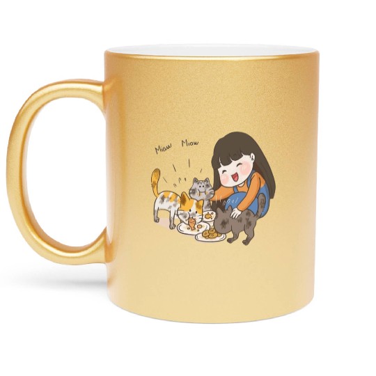 Crazy Cat Lady is My Destiny Metallic Mugs