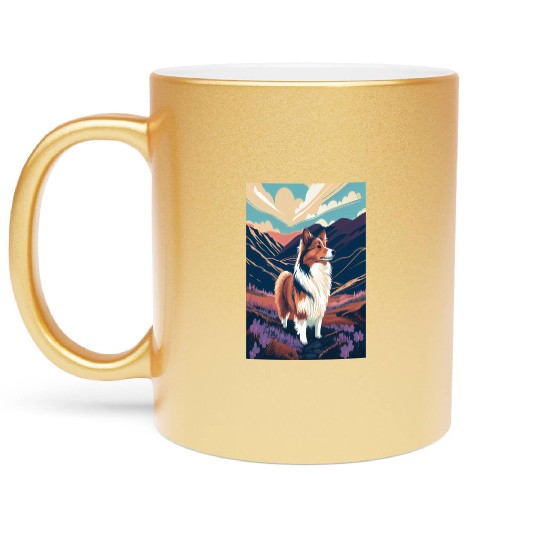 Belgian Malinois Nature Metallic Mugs