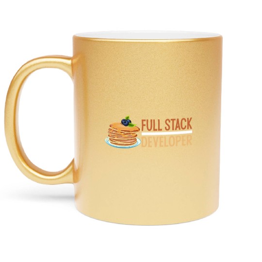 Computer Science Programmer Coder Funny Full Stack Metallic Mugs
