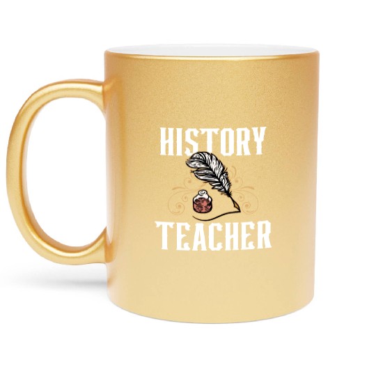 History Teacher Historic Job Historian Metallic Mugs