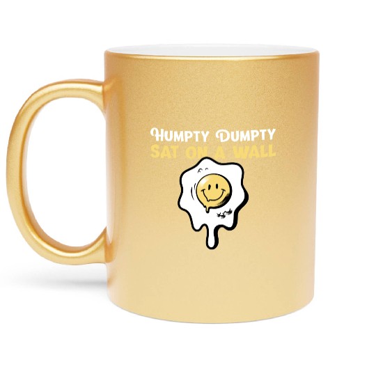 Humpty Dumpty Nursery Rhymes For Funny People Metallic Mugs