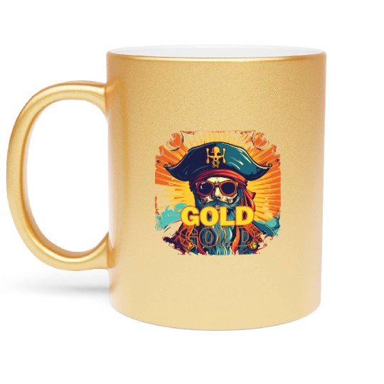 Hunt for Gold with Fierce Pirate Metallic Mugs