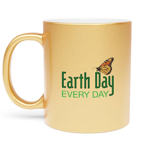 Earth Day Butterfly Metallic Mugs