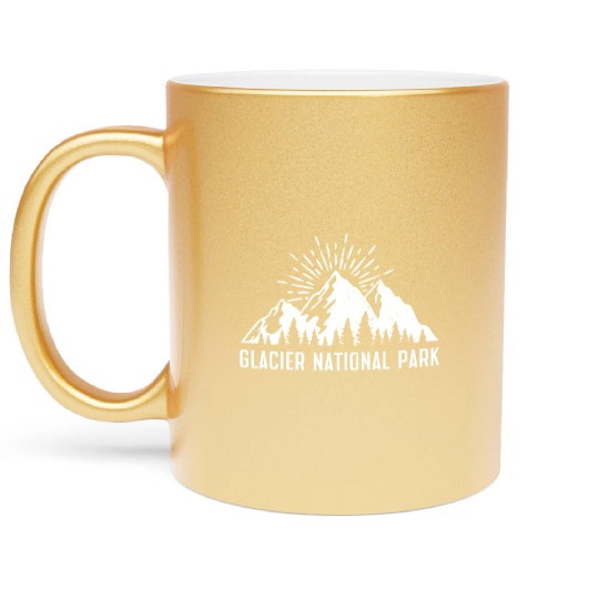 Glacier National Park Mountaineers Mountain lover Metallic Mugs