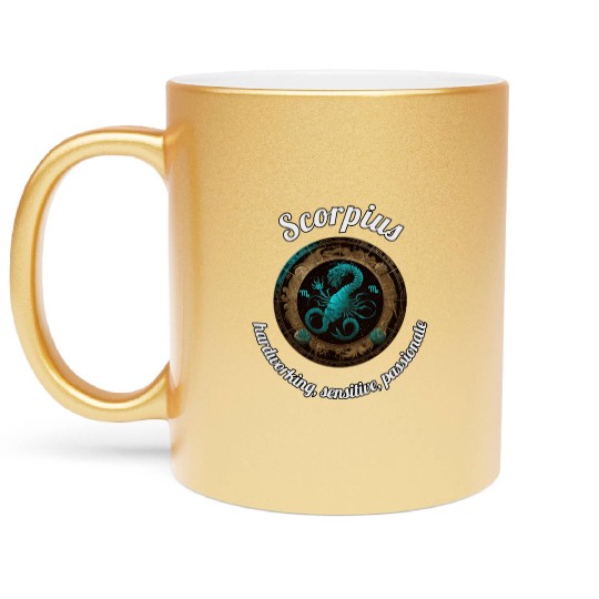 Scorpius Zodiac Sign Scorpio Astronomy Metallic Mugs