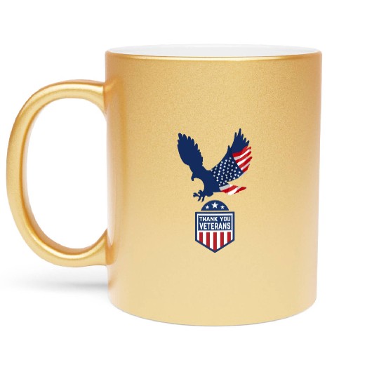 Happy Memorial Day Thank you Veterans American Metallic Mugs