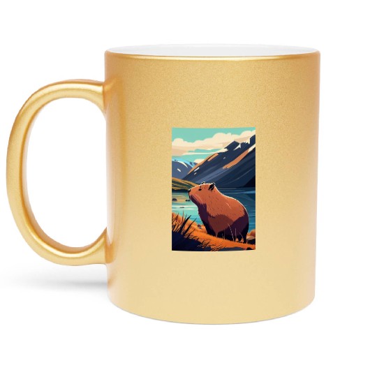 Capybara Nature Capibara Metallic Mugs