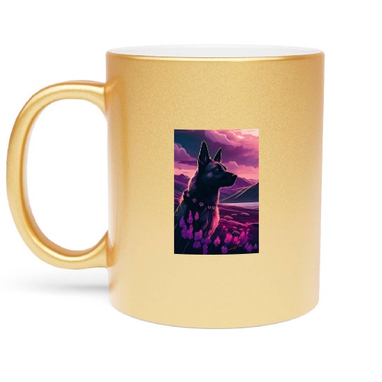Belgian Malinois Nature Metallic Mugs