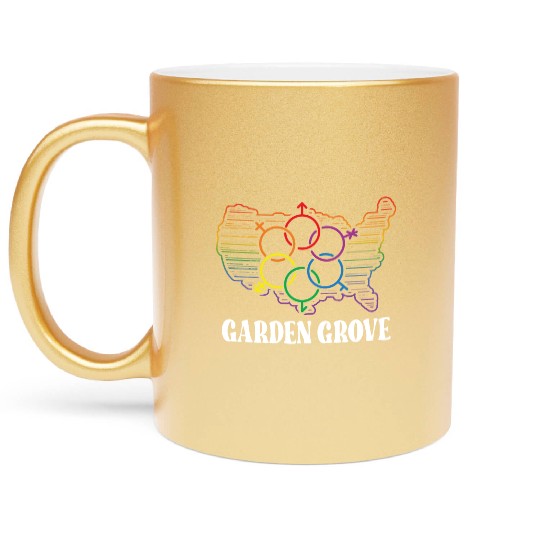 Garden Grove Pride Month Pride Flag LGBT Community Metallic Mugs