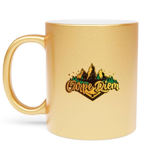 Carpe Diem Metallic Mugs
